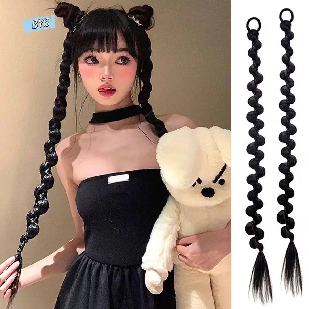 Sahte sentetik örgüler saç aksesuarları kadınlar için büküm örgü halat peruk büküm örgüler vurgulamak at kuyruğu peruk saç Braider