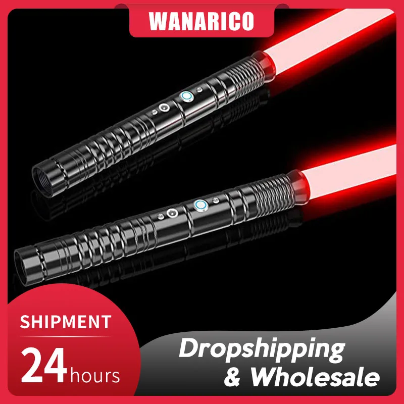 

WANARICO RGB Metal Lightsaber Laser Sword Cos Play Toys 7 Colors Variable Light Sword With Hitting Sound Effect FX Duel