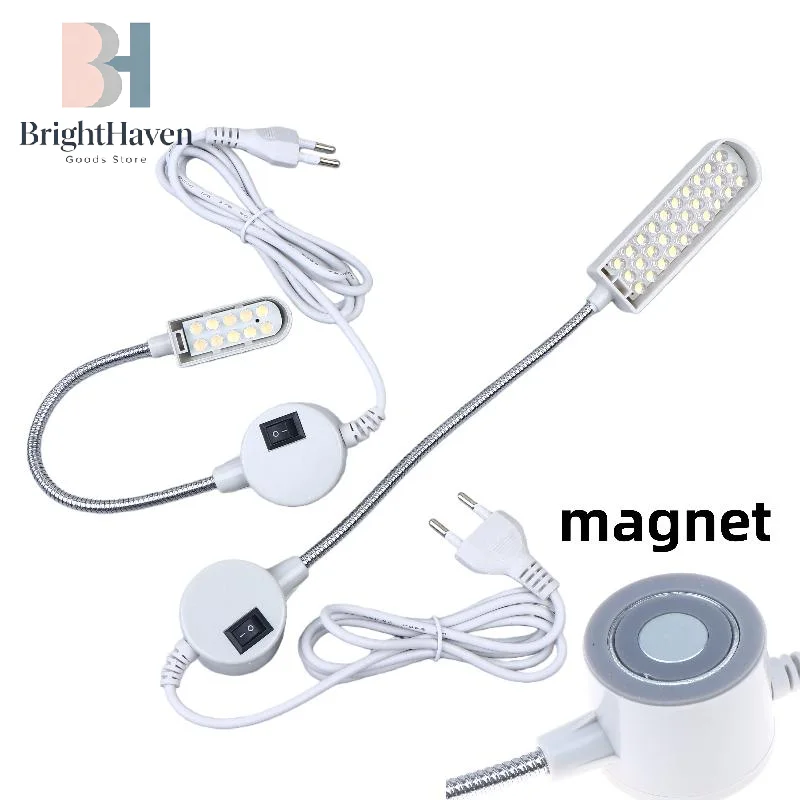 

1Pcs AC220V EU/US Standard Sewing Machine Magnet LED Light DIY Bedhead Reading Lamp 10/20/30/40 LED Beads Sewing Machine Light