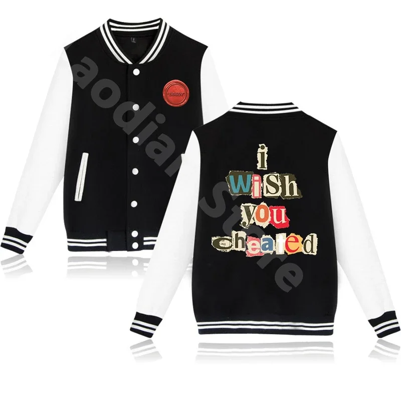 

Alexander Stewart I Wish You Cheated Baseball Jacket Fashion Longsleeve Women Men Streetwear Jackets Harajuku Baseball Uniform