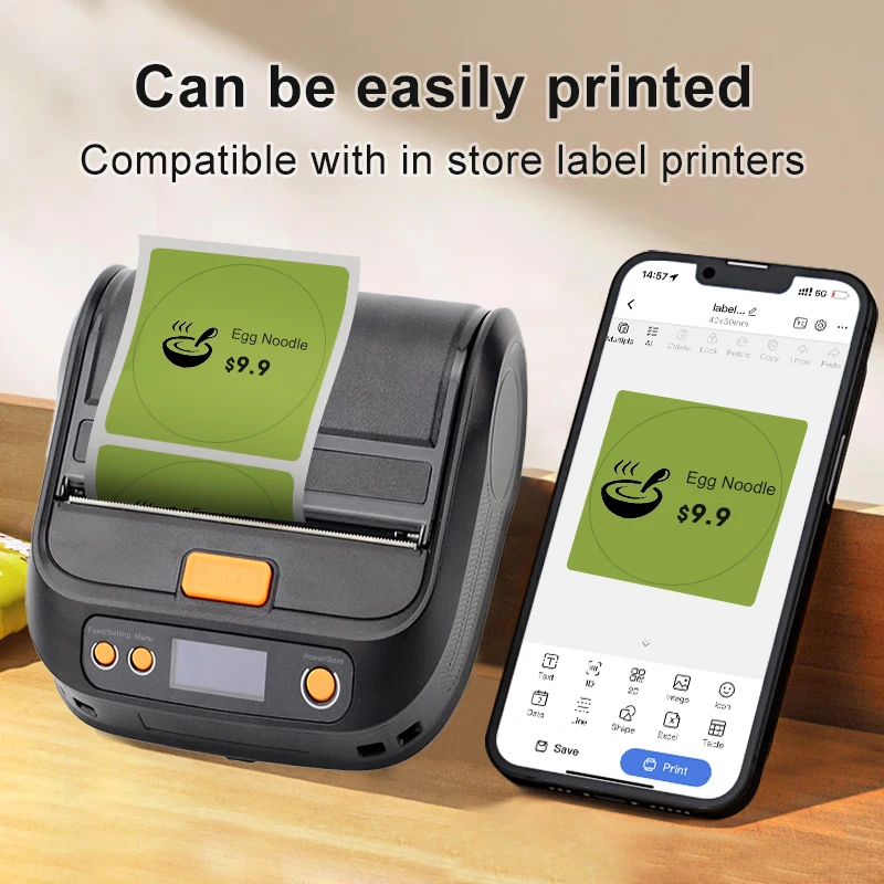 Colorful Label Thermal Paper Sticker For SINMARK Phomemo Portable Printer P15 Waterproof Self-Adhesive Label Paper