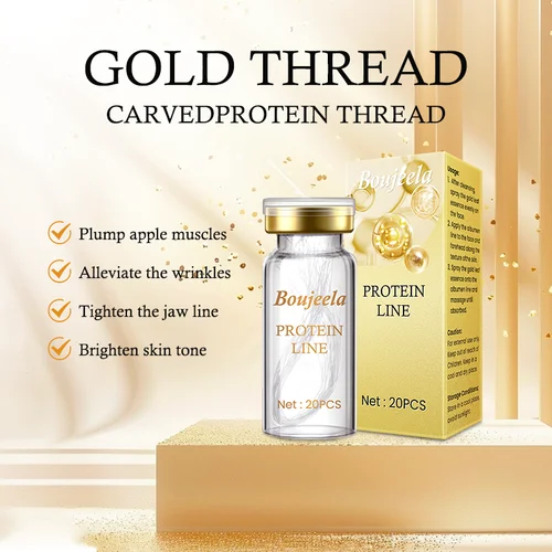 Imagen 2 del producto Línea de proteínas doradas, juego de tallado de colágeno dorado, línea de proteínas doradas, cuidado facial, suero reafirmante de elevación