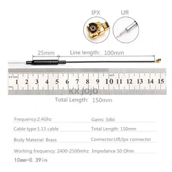 2.4G/Wifi Bluetooth Antenna IPEX Head Omnidirectional High Gain Wireless Module Built-in Copper Tube Bt Antenna 2pcs