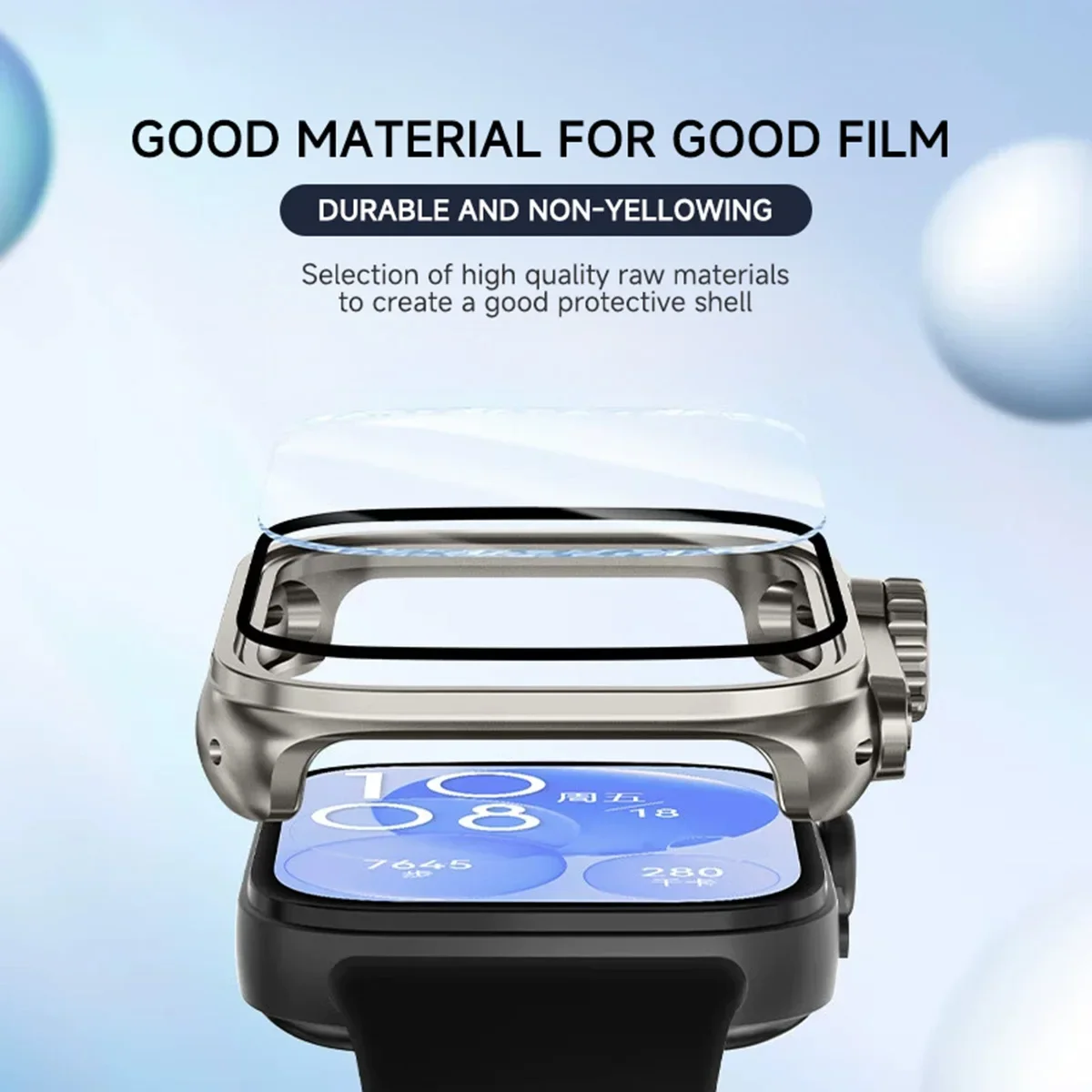 화웨이 워치핏 4 4pro용 글래스+케이스, 전체 화면 보호 강화유리 하드 PC 범퍼 케이스 (화웨이 워치핏 3 호환)