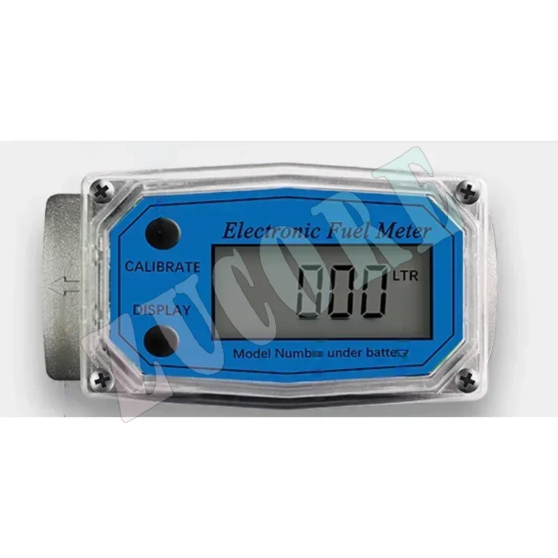New 1 Inch / 1.5 Inch Turbine Water Flowmeter With Digital LCD Display,Thread Fuel Transfer Meter Diesel Gasoline Water Flow Met