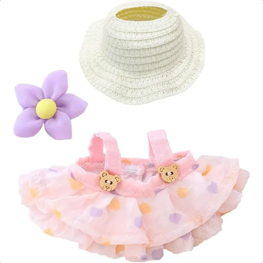 

17Cm Doll Clothes for Bubu Skirt Set for bubu Doll 3 Piece Set Hat Skirt Outfit Premium Fashion Cute Dr for bubu Dolls Accories