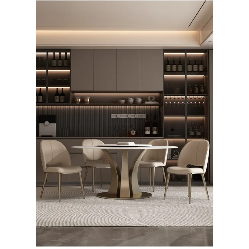 식탁 의자 가정용 소형 아파트 등받이 의자 고급스러운 스테인리스 스틸 스툴