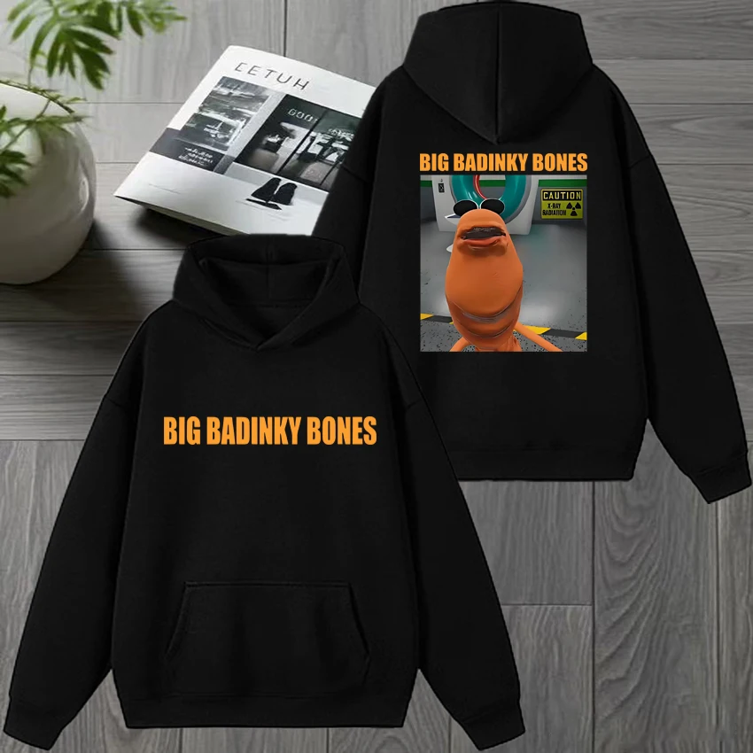 

Funny Humor Big Badinky Bones Marcus The Worm Meme Graphics Winter pullovers Unisex Fleece Casual Hoodie Men women Sweatshirt