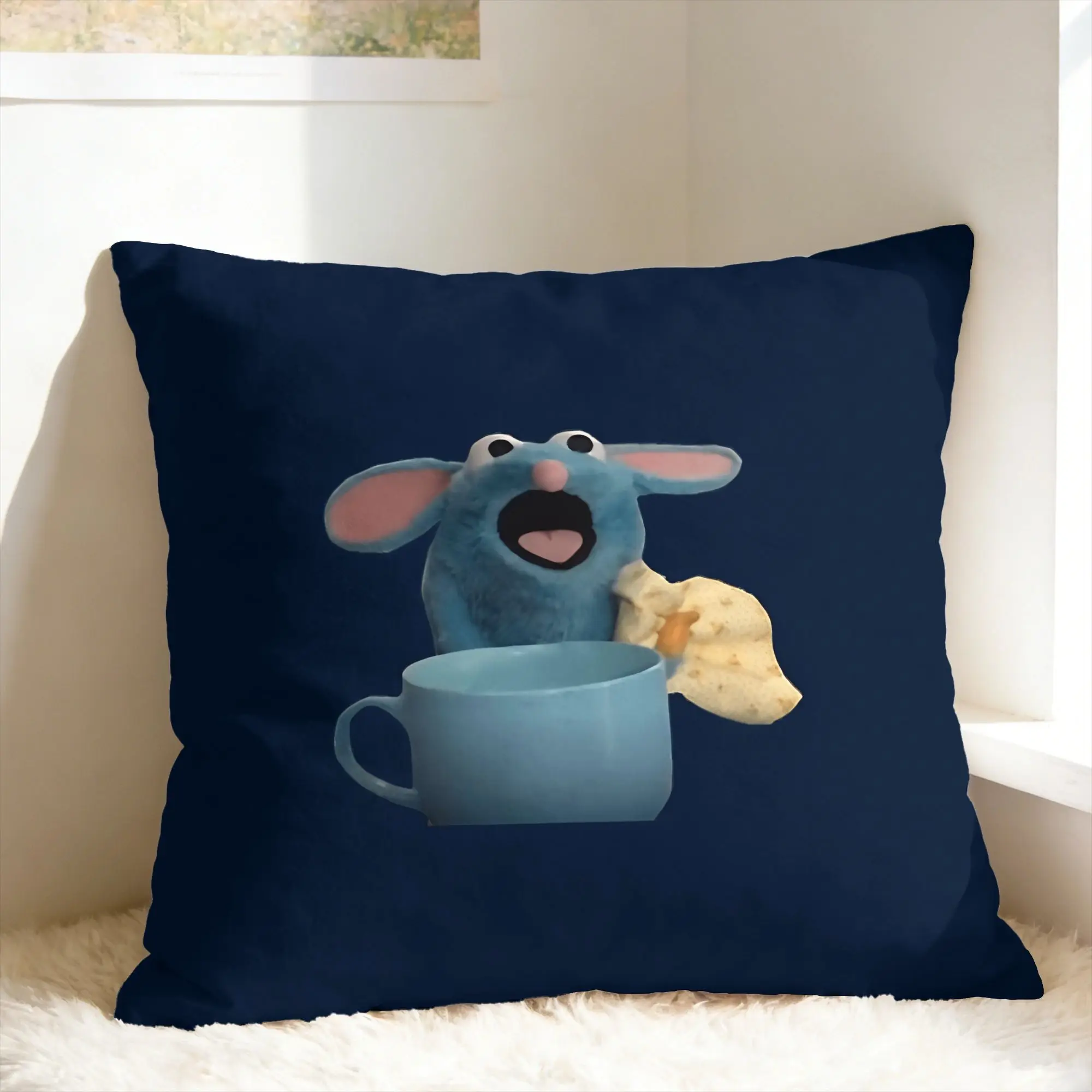Pillow Case Tutter- B-Bear In The Big Blue House Comfy  Pillow Cover For Sofa Car Home Decor Novelty Pillowcases