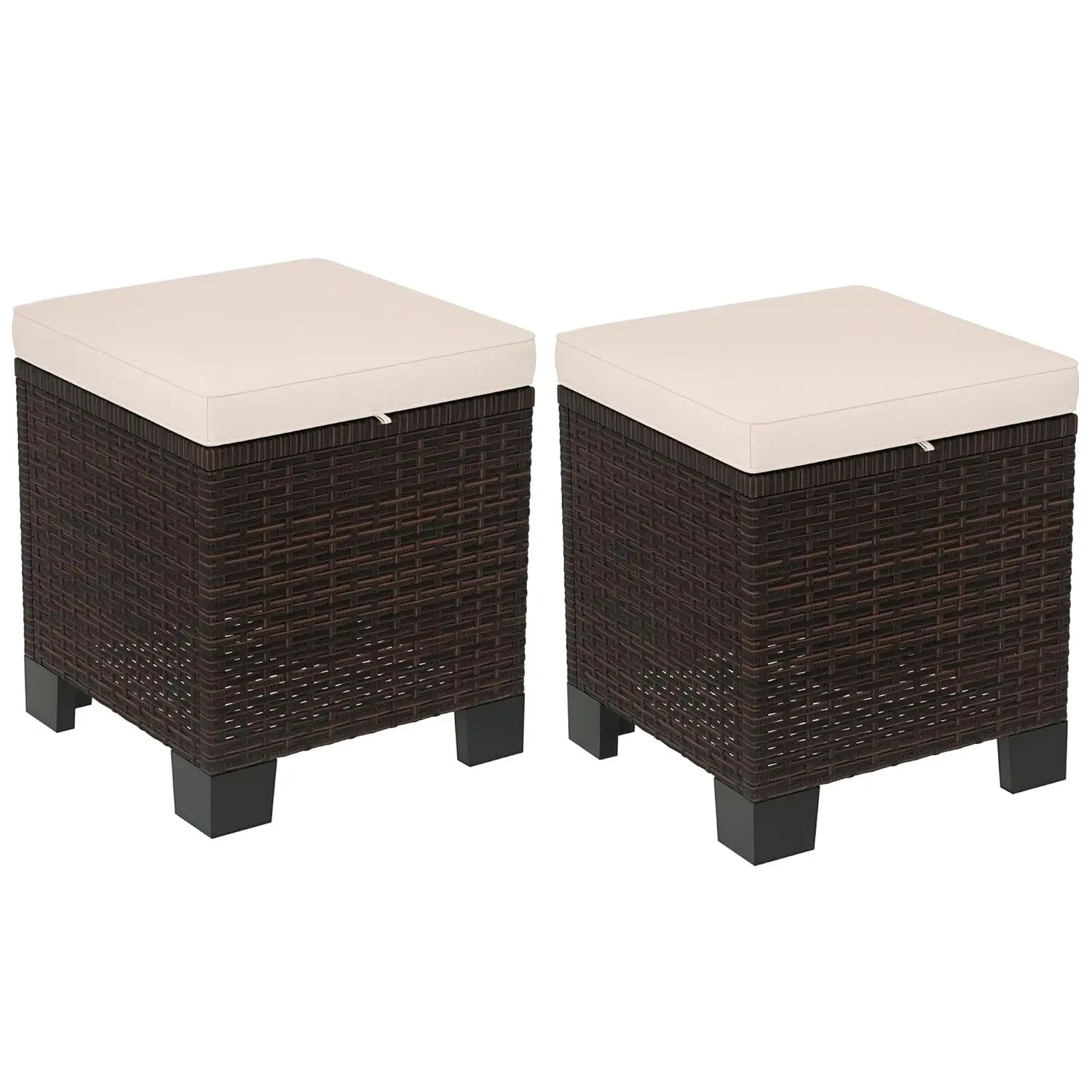 

All Weather 3in1 Seat Footrest Side Table Cushion Outdoor Patio Poolside, Customized