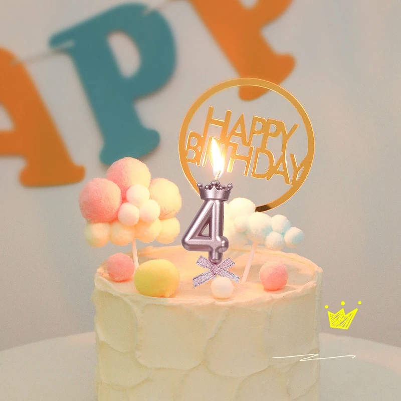 شمعة ثلاثية الأبعاد باللون الوردي لعيد الميلاد رقم شمعة فتاة عيد ميلاد سعيد كعكة توبر الخبز الاحتفال التذكاري ديكور حفلات الذكرى السنوية