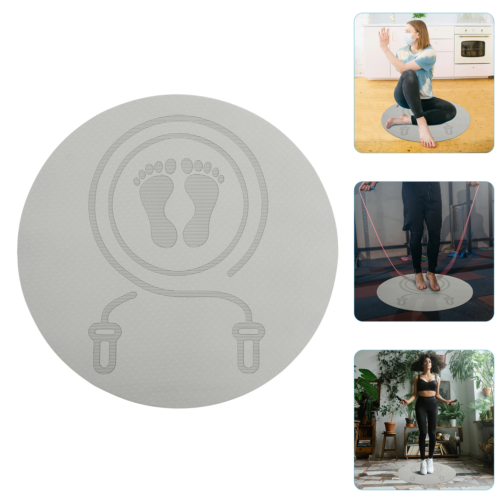 

Sosoport Round Yoga Jumping Mat Fitness Exercise Floor Circle Shockproof Home Gym Mat