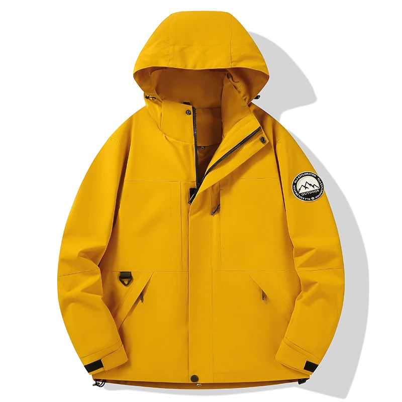 

Autumn New Men's Mountaineering Jacket Windproof and Waterproof Fabric Fashion Hip Hop Design Casual Oversize Outdoors Coat