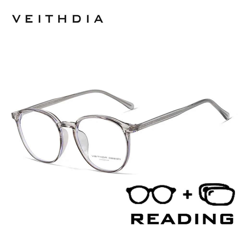 

VEITHDIA Новое поступление, очки для чтения с защитой от синего света, пластиковая титановая оправа, поликарбонатные линзы + 1,00 +1,50 +2,00 +2,50 R07380