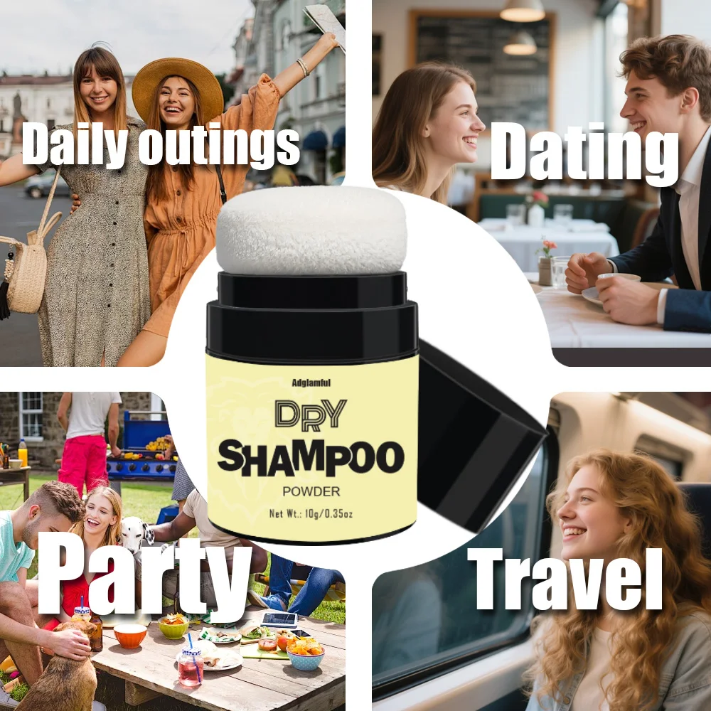 مسحوق شامبو جاف رائع للتحكم في الزيت، مكثف بدون غسل، مسحوق شامبو كسول، تصميم منتفخ، سهل الاستخدام، مسحوق ناعم ولا يطفو بسرعة جذور الشعر الدهني، يمتص الزيت، مناسب لجميع أنواع الشعر والألوان، مناسب للتاريخ، والتنقل الصغير المحمول