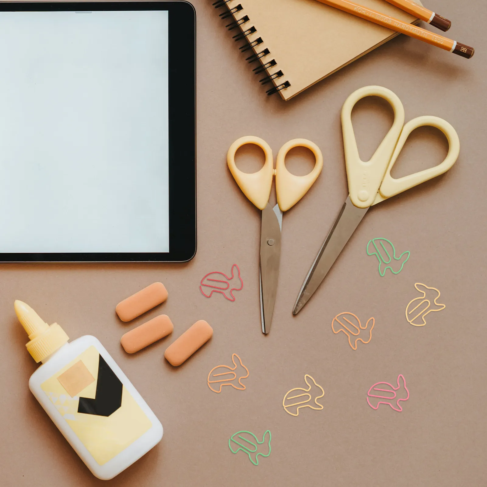 20Pcs Reliable Metal Rabbit Paper Clips Creative Stationery Clip for Office School Home Use Notes Photos Book Document