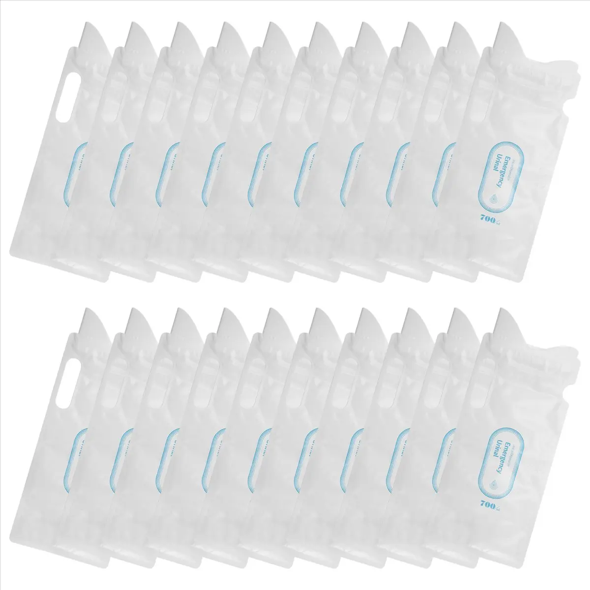 【STOCK】20PCS Disposable Urine Bags, 700ML Urine Bags for Travel Camping Emergency and Traffic Jam, Pee Bags with for Man, Women