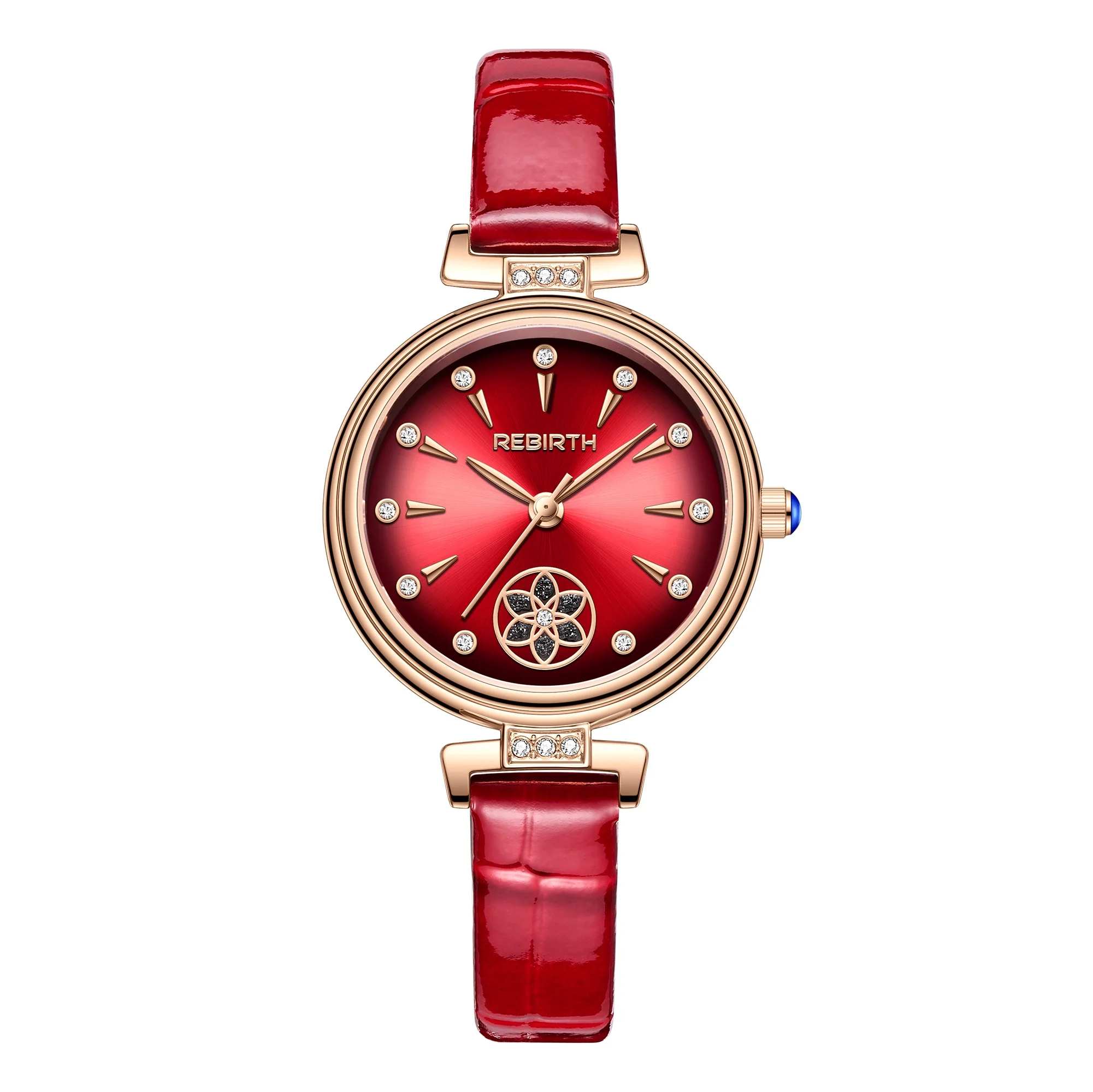 

REBIRTH 2021, модные роскошные кожаные женские кварцевые часы с маленьким циферблатом, наручные часы для женщин, подарок, Reloj Mujer montre