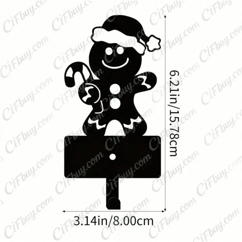 CIFBUY Gingerbread Key Holder 5 Hook Wall Mounted Towel Ring Entryway Home Decor Organizer Unique Gift Rustic Style