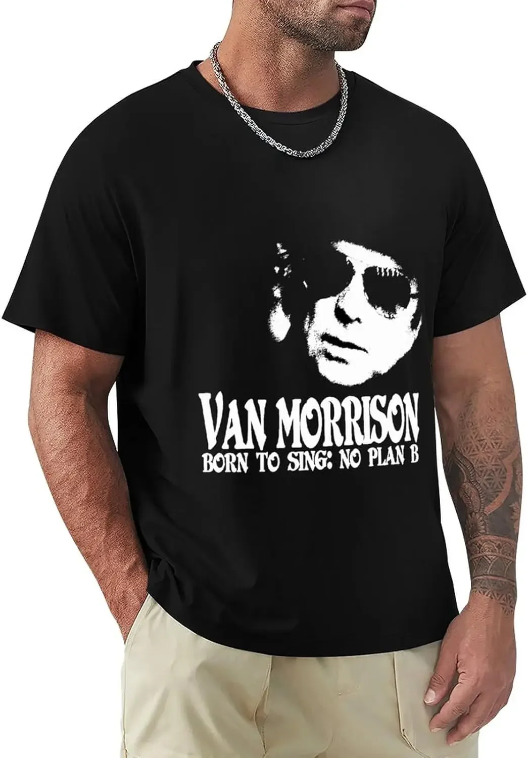 T Shirts for Men Van Morrison Summer Tops Short Sleeve T-Shirts