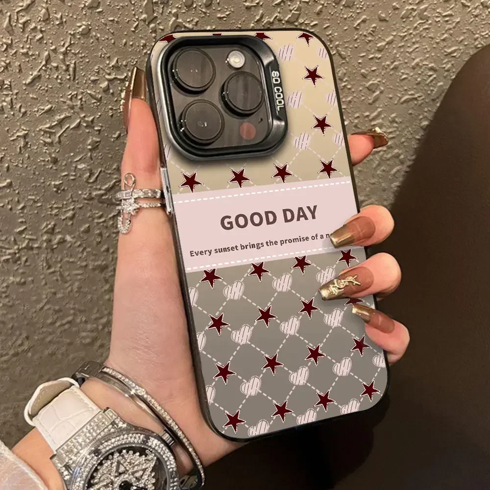 IMD Silver Love Coussins Phone Cover, Carillon, Star Pattern, Document Cover, fraîchement, Motorola Moto G84, 5G, G34, G14