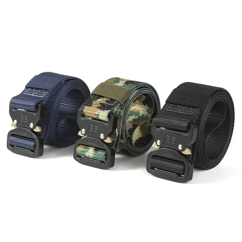 Men\'s - Belt Multifunctional Buckle Nylon Belt Marine Canvas Belt Metal Buckle Outdoor Hunting Camouflage Belts for Men