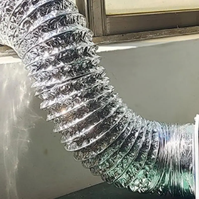 8/4 Meter Aluminium Foil Selang Ventilasi Pipa Knalpot Exhaust Hood Pipa Saluran Udara Diameter 120 Mm L4MF