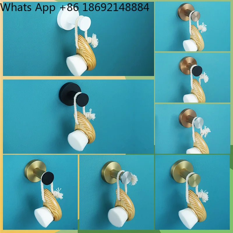 Brass bathrobe hook coat hook single clothes hook bathroom bathroom kitchen and bathroom hardware pendant