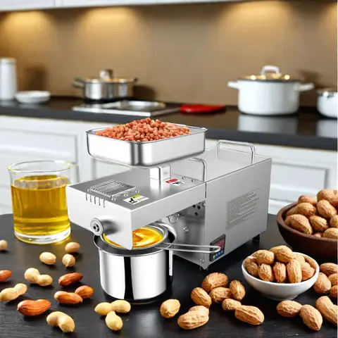 가정용 미니 스테인리스 스틸 오일 프레스 기계, 땅콩, 코코넛, 참깨, 호두, 해바라기, MJ 899