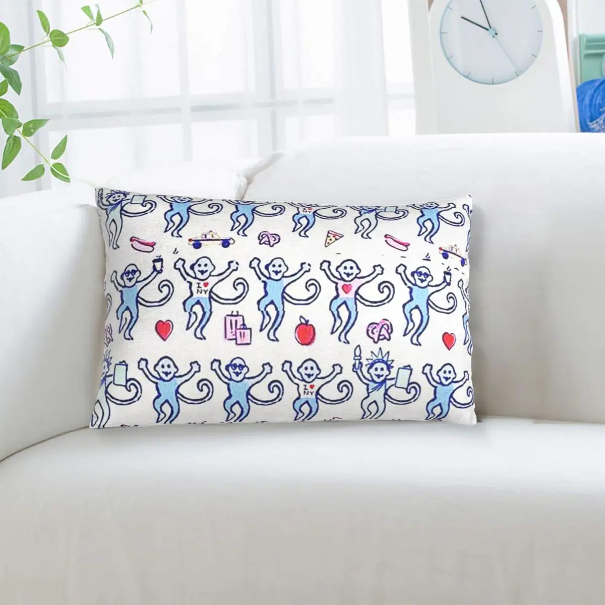 

Декоративная наволочка Preppy Roller Monkeys Rabbit Rectangle для подушки, для спальни, дома, для комфорта, для декоративной подушки