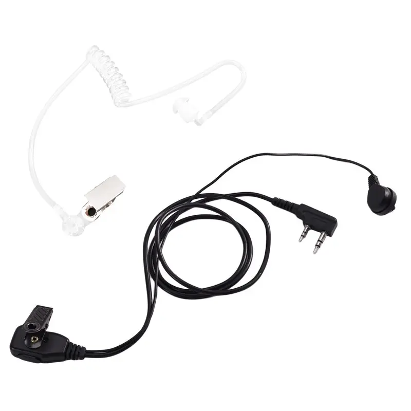 AC57-For BAOFENG UV-5R K-Plug 3 Wire Pro Covert Acoustic Tube Earpiece Headset PTT Mic Microphone For Kenwood Pro-Talk XLS TK