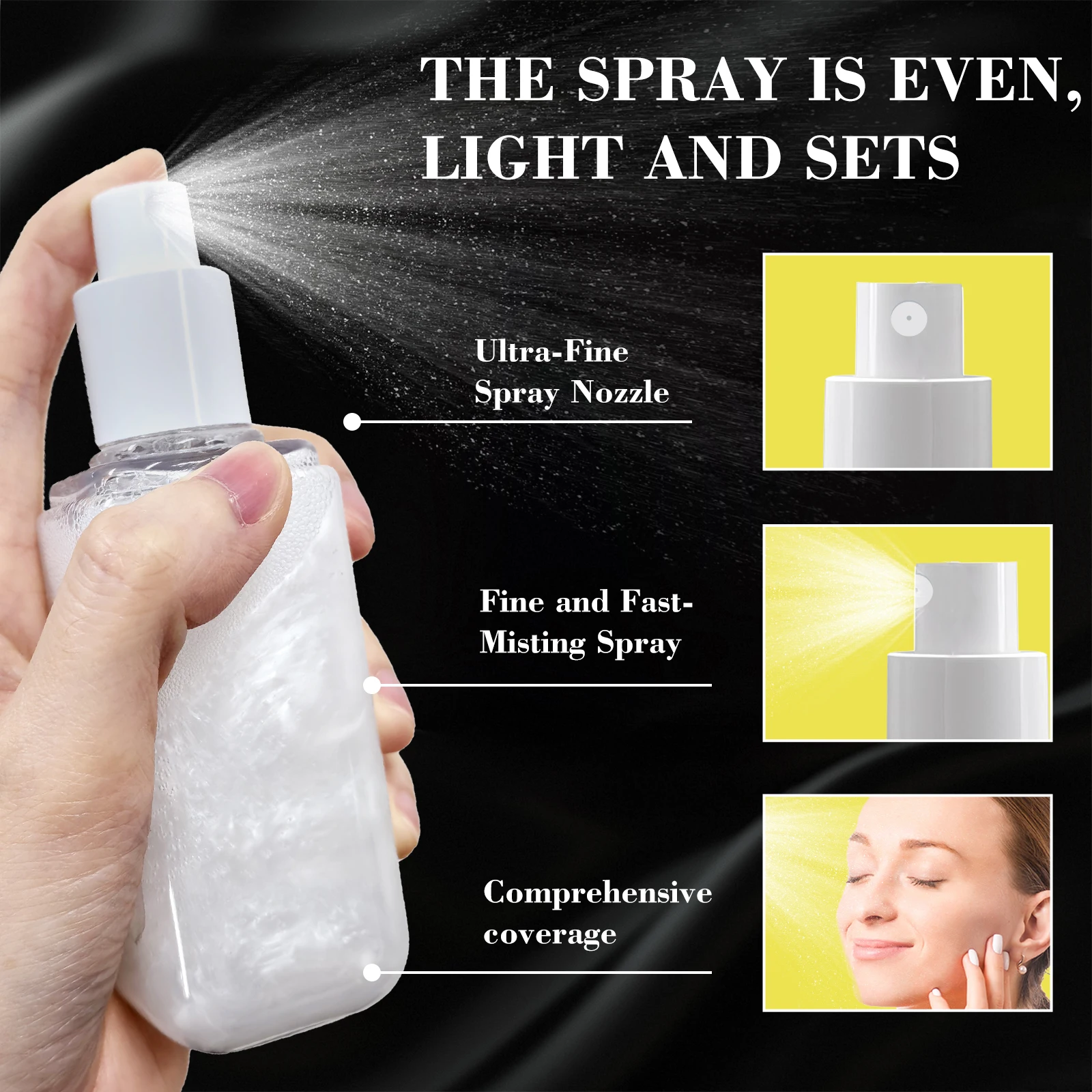 Spray fixateur de maquillage pour le visage – Finition mate longue durée et contrôle de l'huile – Tous types de peau