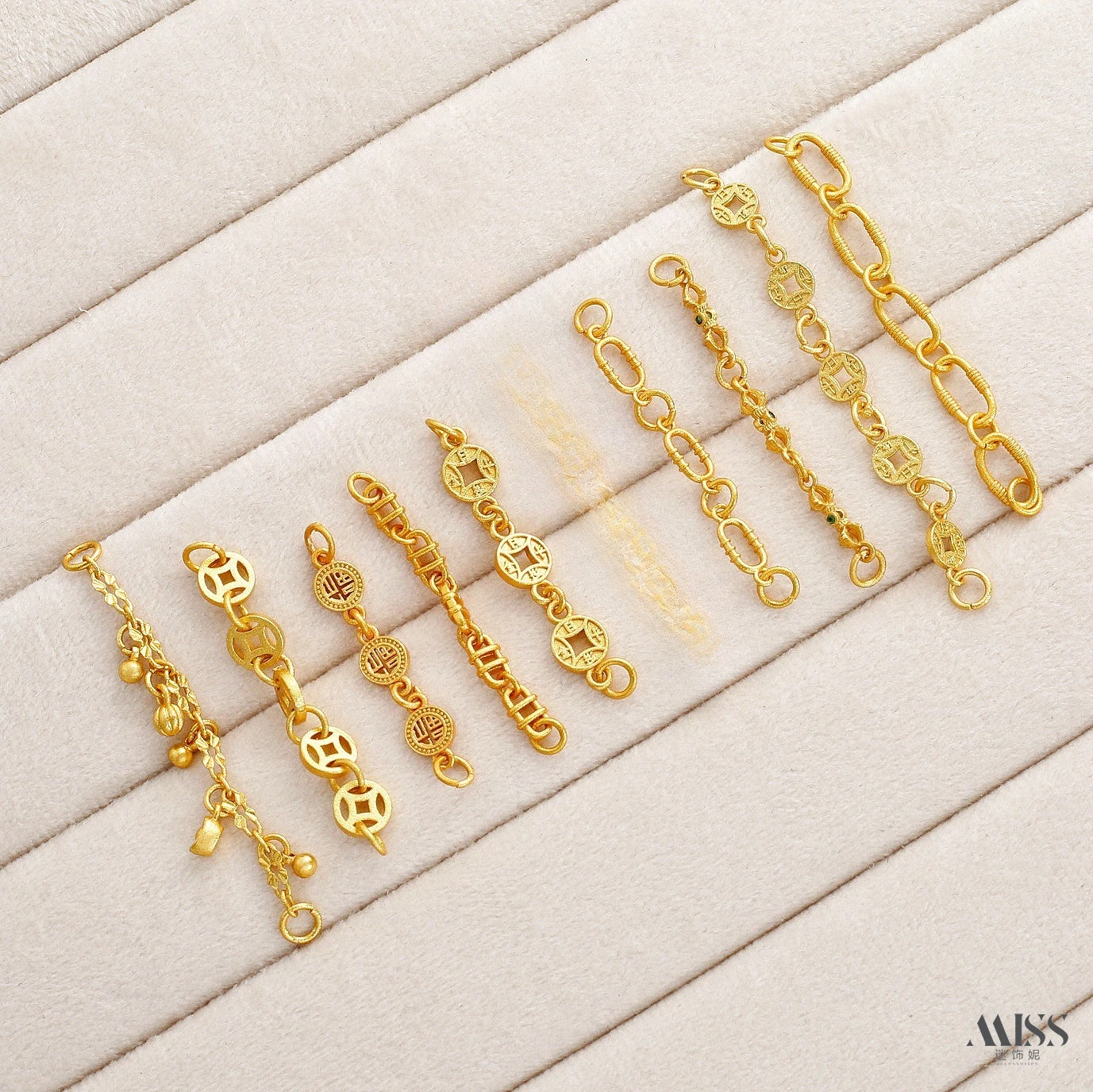 Sand Gold Plated, Copper Coin, Vajra Pestle Extension Chain, DIY Handmade Bracelet Necklace Extended Link Accessories