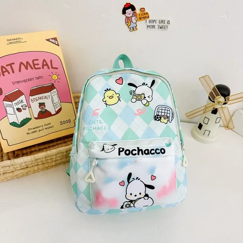 Children Kindergarten Backpack Sanrio Hello Kitty Kuromi Melody Pochacco Cinnamoroll School Bag Boy Girl Satchel Kawaii Knapsack