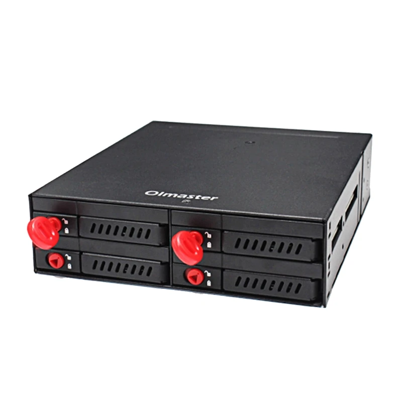 

Oimaster SATA SSD HDD Enclosure Mobile Rack/Enclosure Hard Disk Enclosure Rack Data Storage Black Metal For 5.25 Drive