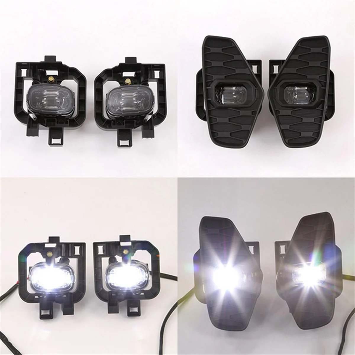 LED DRL Fog Light Fog Lamp Cover Grill Harness Switch for Nissan Navara Nueva Facelift Pro-4X 2021