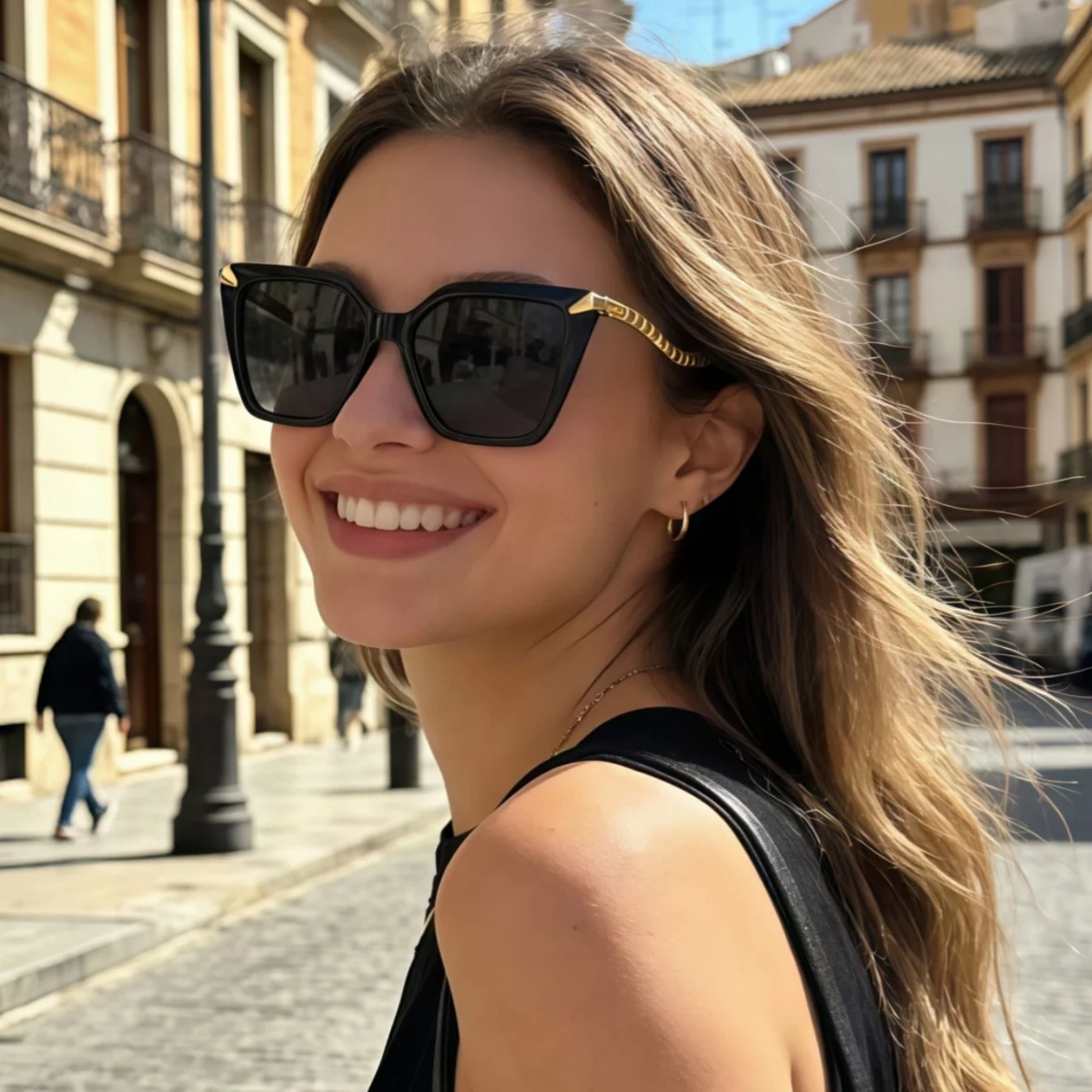Europäische und amerikanische Retro-Sonnenbrille im Y2K-Stil, modische Unisex-Sonnenbrille für den Sommer, Sonnenschutz, UV-Schutz, leicht.