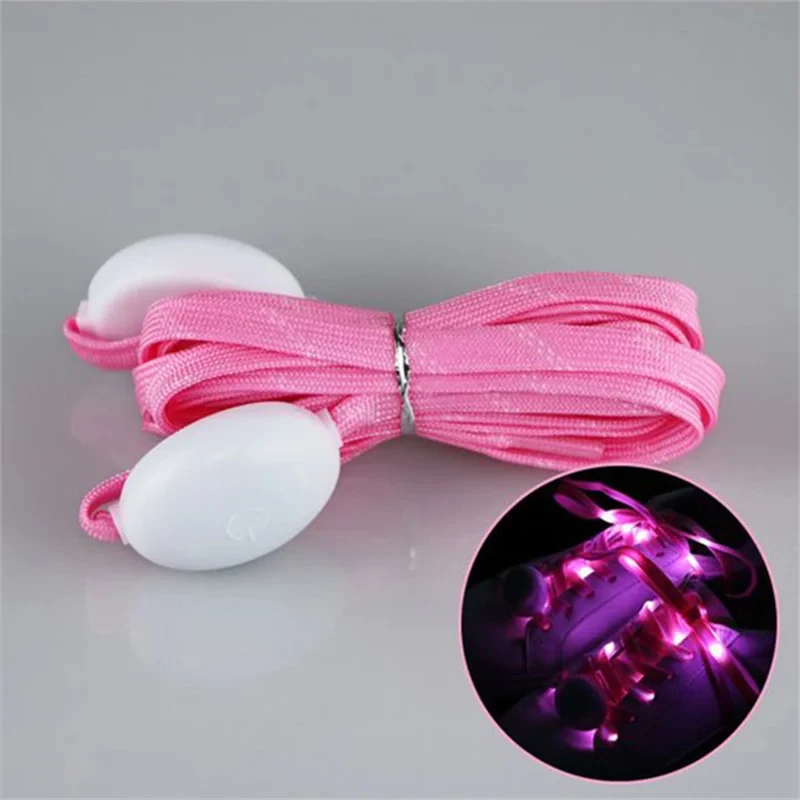120 cm LED Sport Lichtgevende Schoenveters Glow Schoen Snaren Ronde Flitslicht Schoenveters Batterijen LED Lui Veters Party Decor