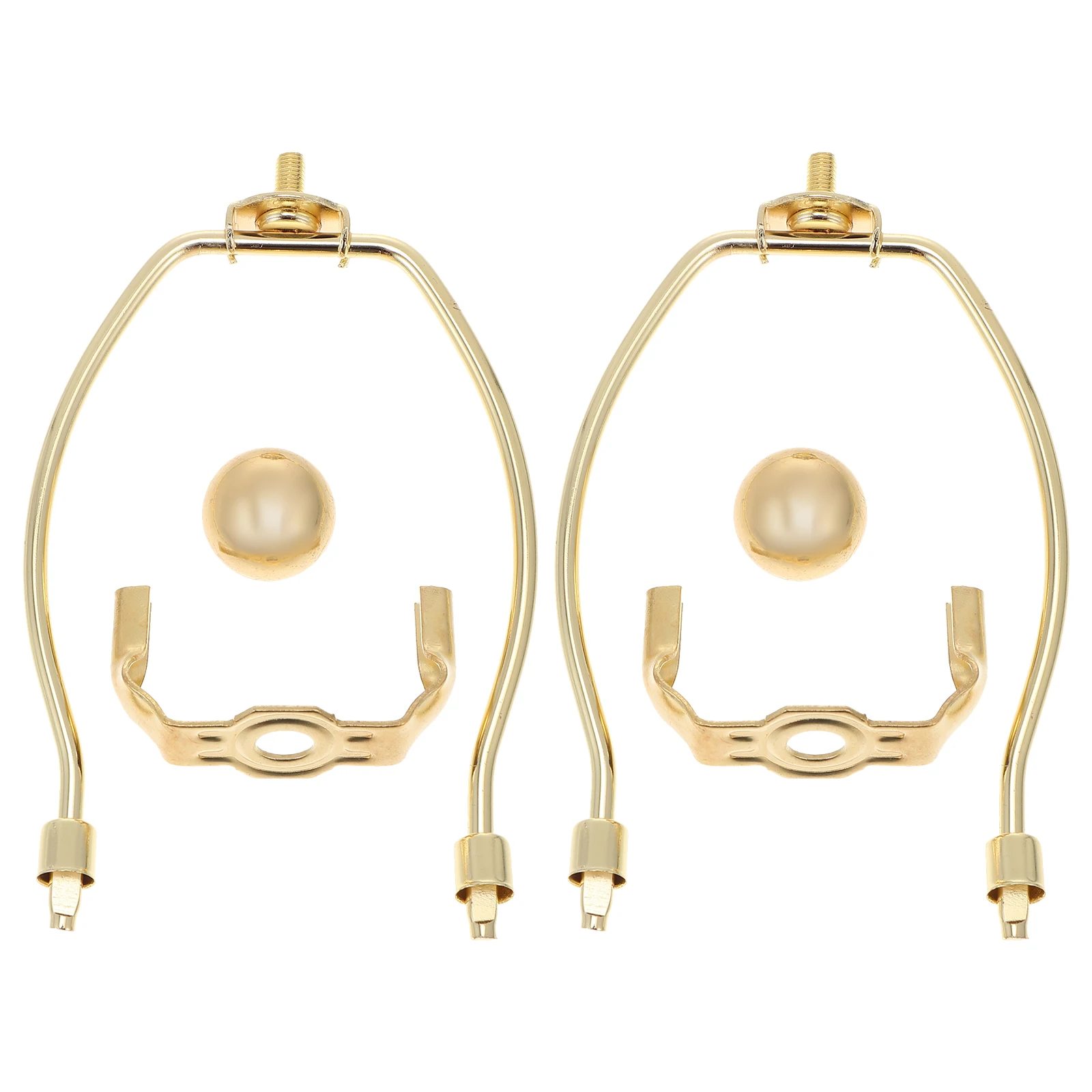 

2 Pcs Shade Bracket Brackets Lamp Horn Frame Converter Table Accessories Lampshade Holder Alloy Plating