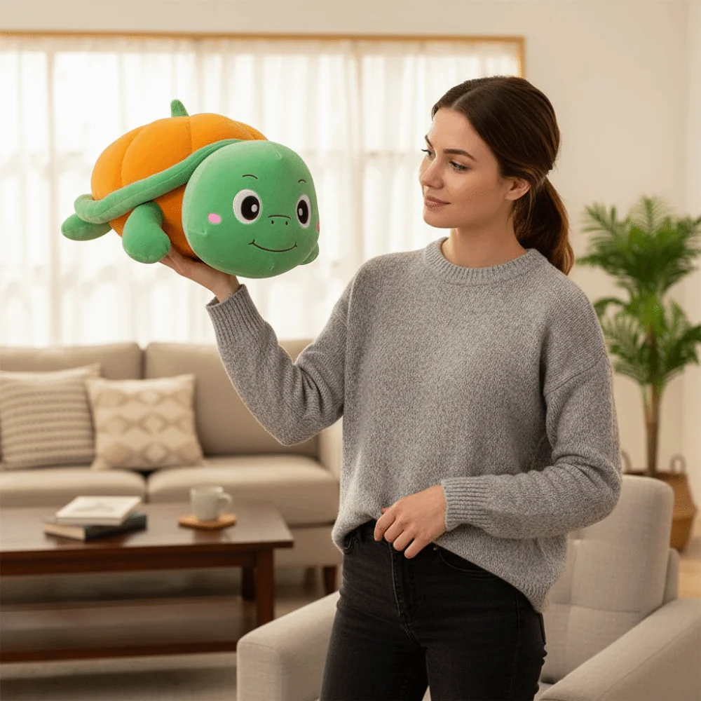 

Novelty Persimmon Pumpkin Turtle Pumpkin Fluffy Turtle Stuffed Collection Cute Turtle Animal Birthday Christmas