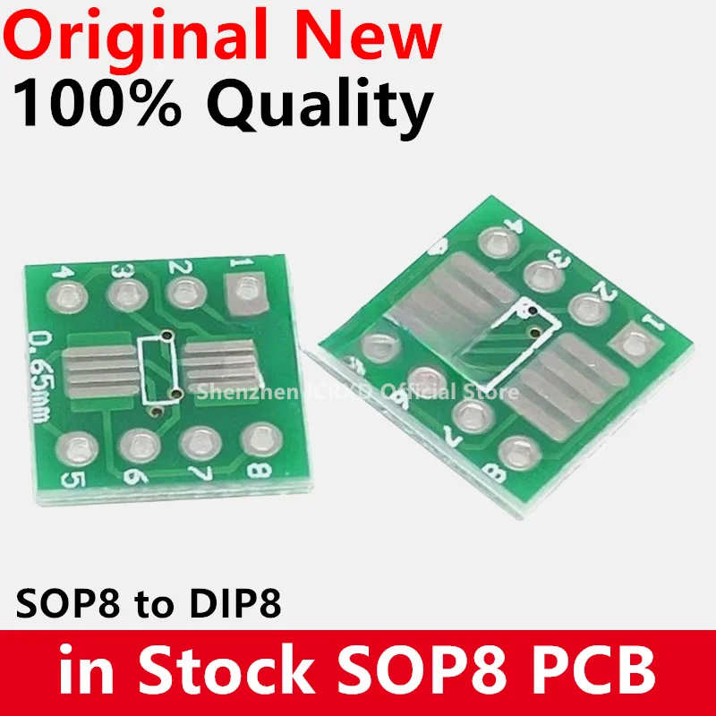 20Pcs TSSOP8 SSOP8 SOP8 Om DIP8 Pcb Sop-8 Sop Transfer Board Dip Pin Board Toonhoogte Adapter