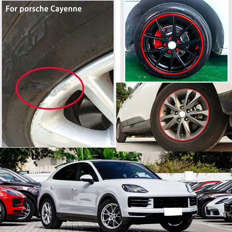 For porsche Cayenne Car Wheel hub Protective Ring wear-resistant decoration parts tire anti-leakage anti-collision rubber strip