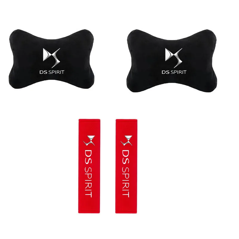 For DS SPIRIT DS4S DS3 DS5 5LS DS6 DS7 DS9 E-Tense WILD RUBIS Car Headrest Neck Pillow Seat Belt Shoulder Pad Auto Accessories