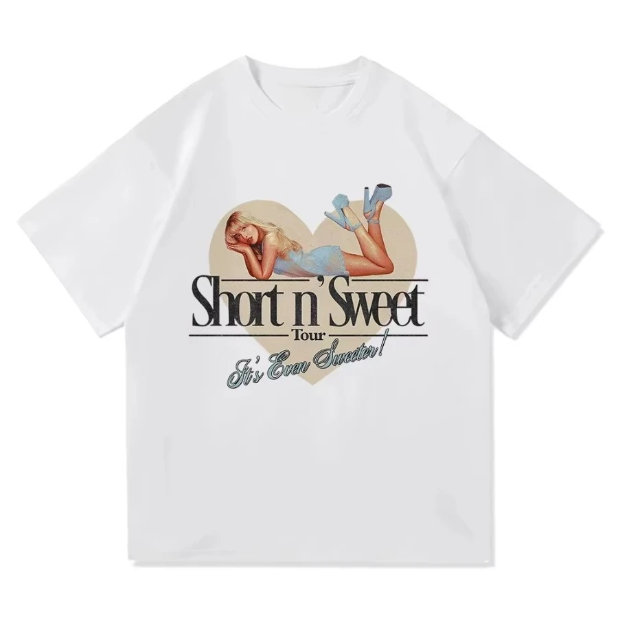 Summer New Sabrina Carpenter Short N' Sweet Tour 2026 T-Shirt Fashion Vintage T-Shirt Women's High Quality Tees Shirts