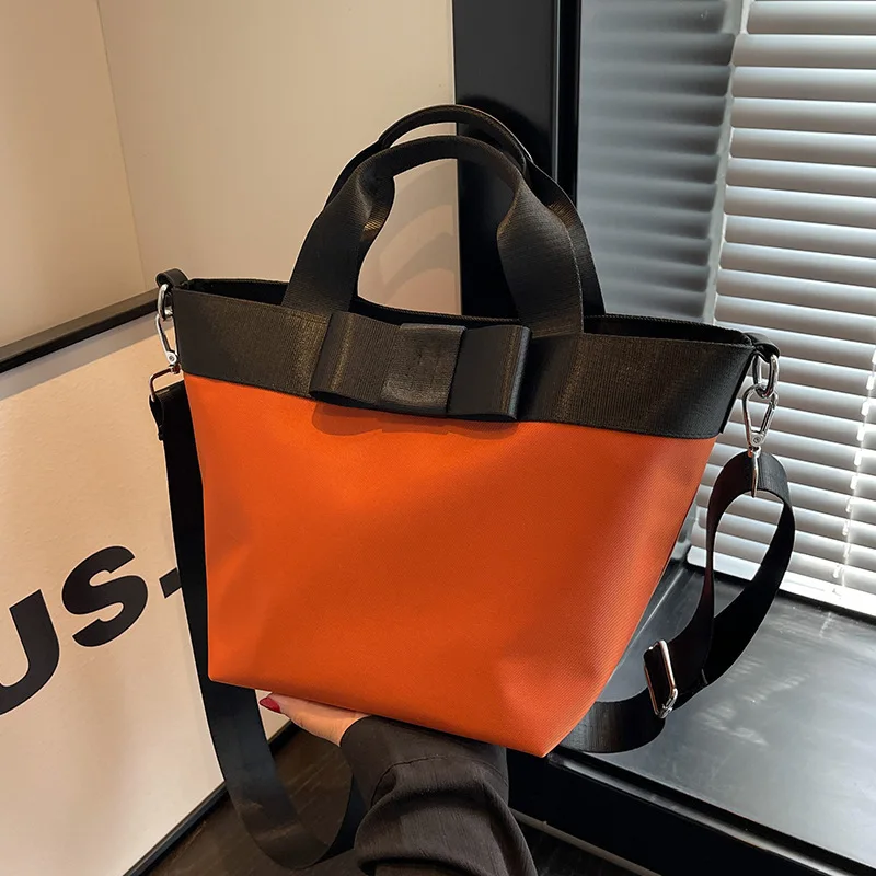 

Nylon bag for women 2025 new spring/summer crossbody large capacity bucket bag versatile popular handbag
