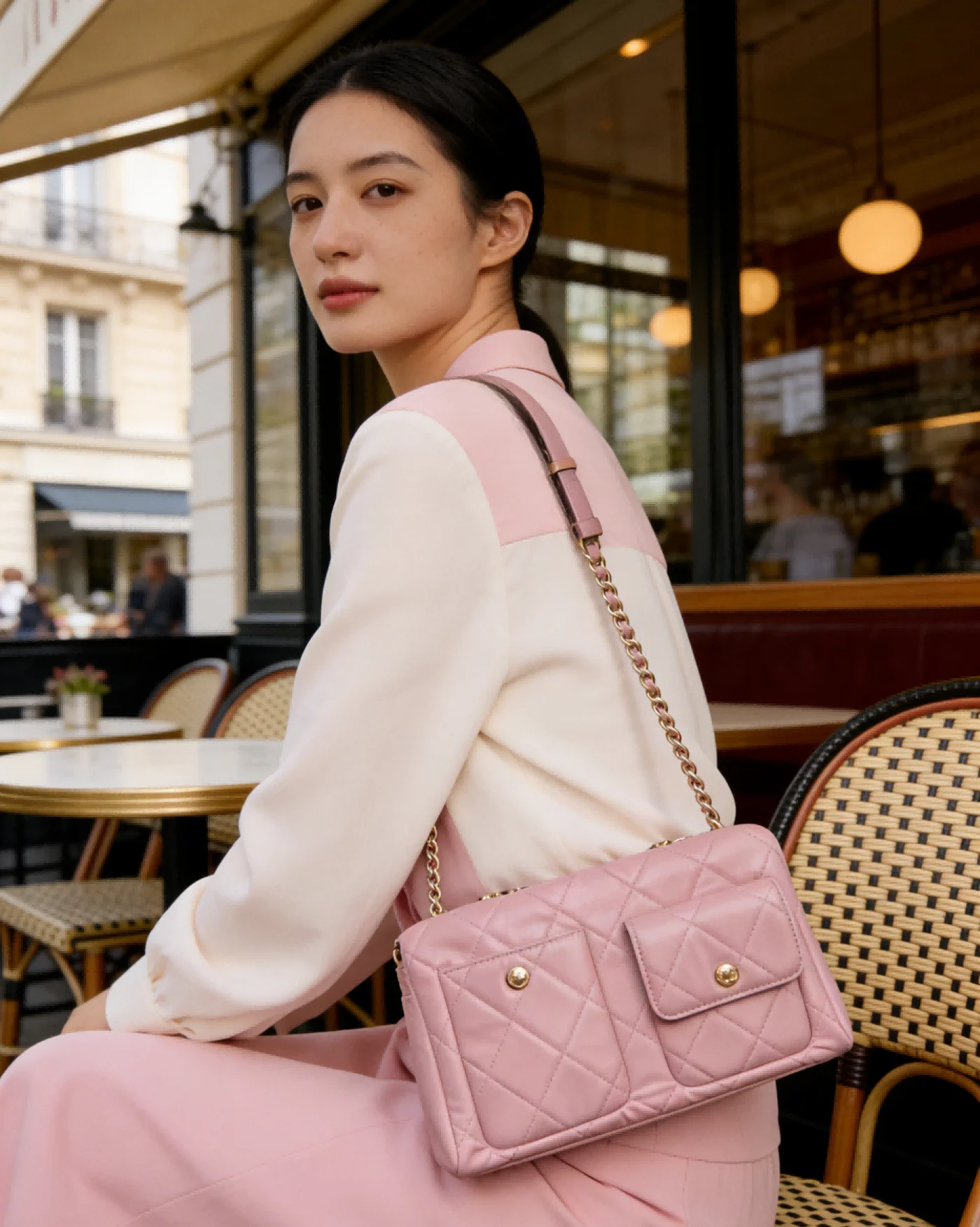 

Новая кожаная сумка через плечо с двойной цепочкой, женская сумка-кроссбоди, молодежная повседневная сумка однотонного цвета