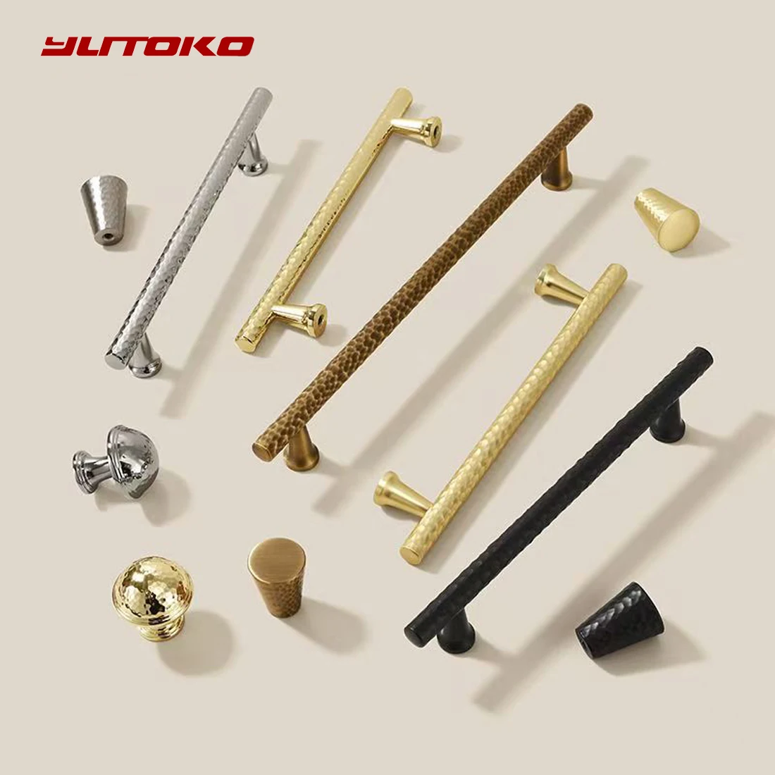 

YUTOKO Zinc Alloy Cabinet Handles Gold Kitchen Wardrobe Handles Drawer Knobs High-end Black Furniture Decorate Knobs