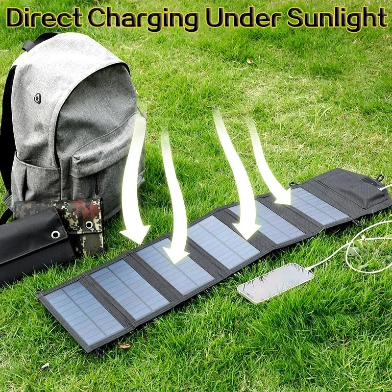 800W 6-fold Foldable Solar Panel Portable Solar Panels Charger USB 5V DC Full time Power Solar Panel Mobile Power Supply