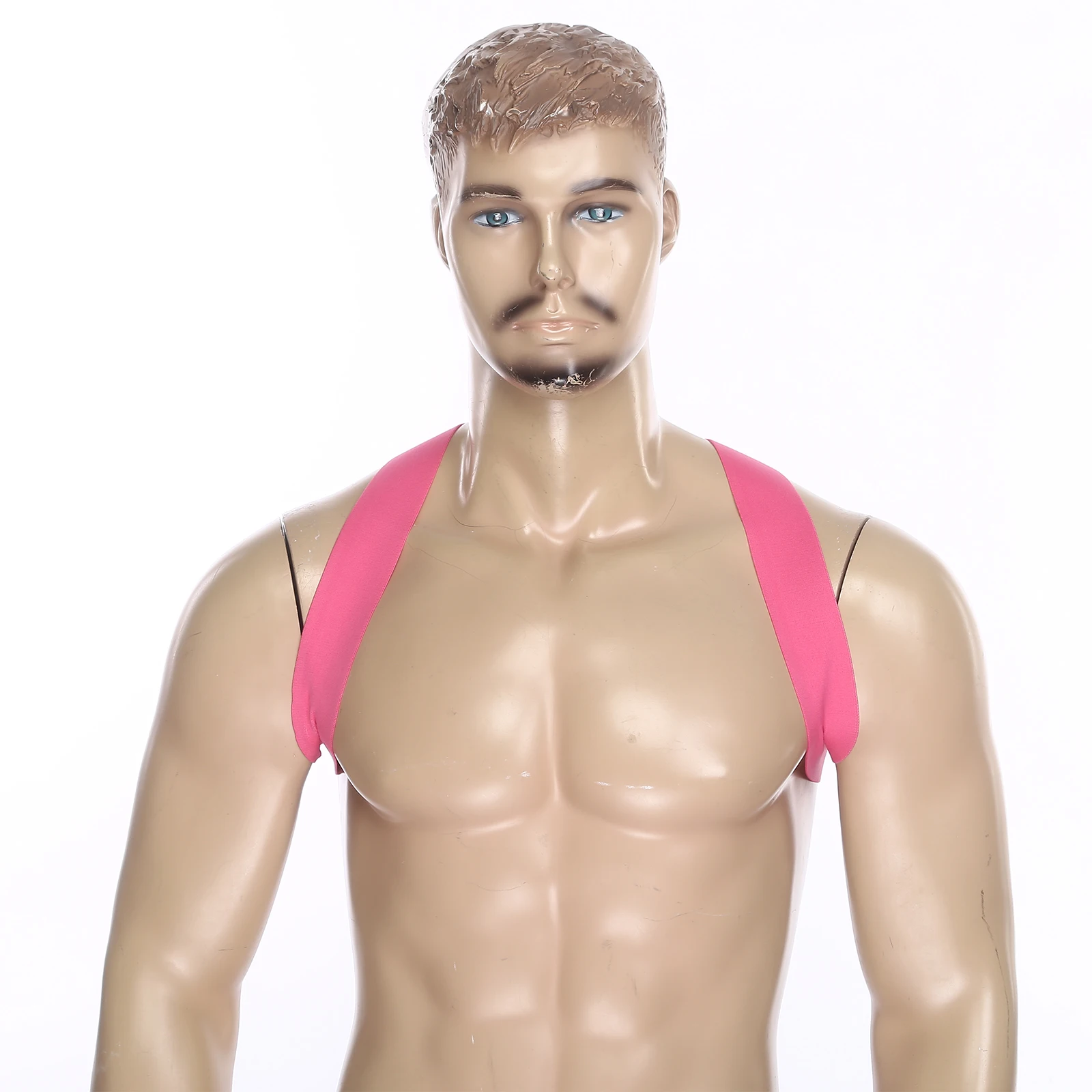 1pc masculino náilon esportes corpo peito arnês corpo bandagem roupa interior elástico ombro faixas musculares traje festa música dança acessório