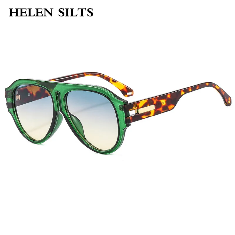 

Fashion Oversized Pilot Sunglasses UV400 Gradient One Piece Red Green Shades Unisex Retro Style Sun Glasses